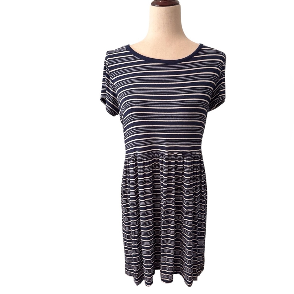 Roxy Striped Short Sleeve Dress Size Small